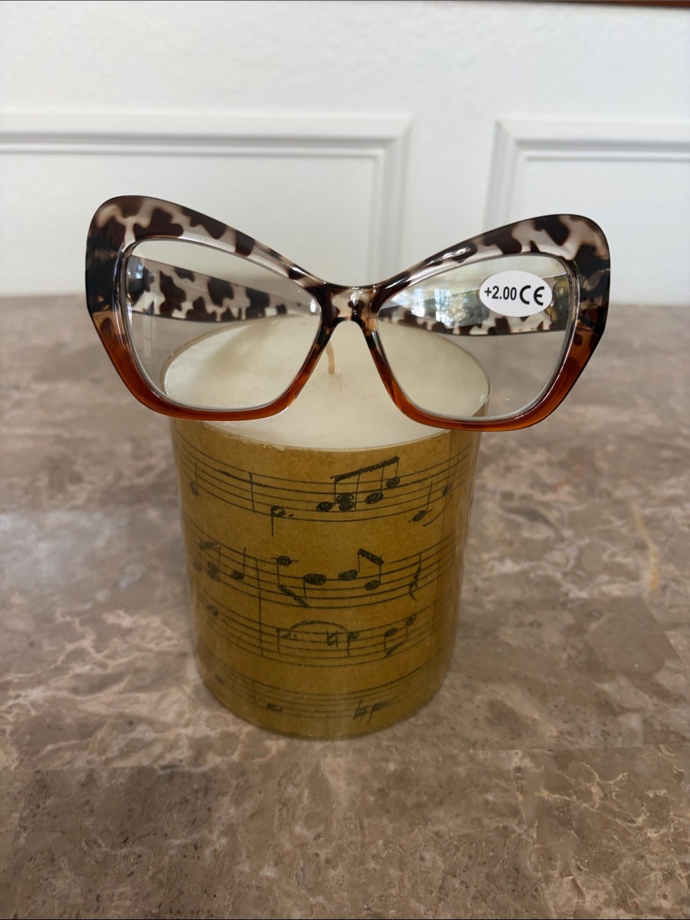 Coach Tortoiseshell Cat Eye Reading Glasses Brown Black
